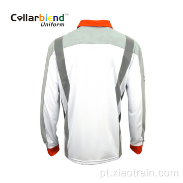 Camisa polo reflexiva Quick Dry White Hi Vis